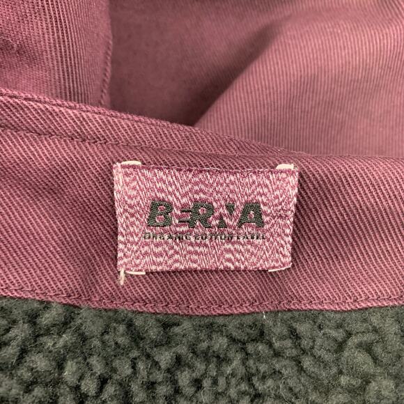 BERNA Size M Burgundy Cotton Patch Pocket Vest - Picture 6 of 7